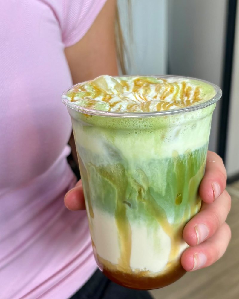 Salted Maple Iced Matcha